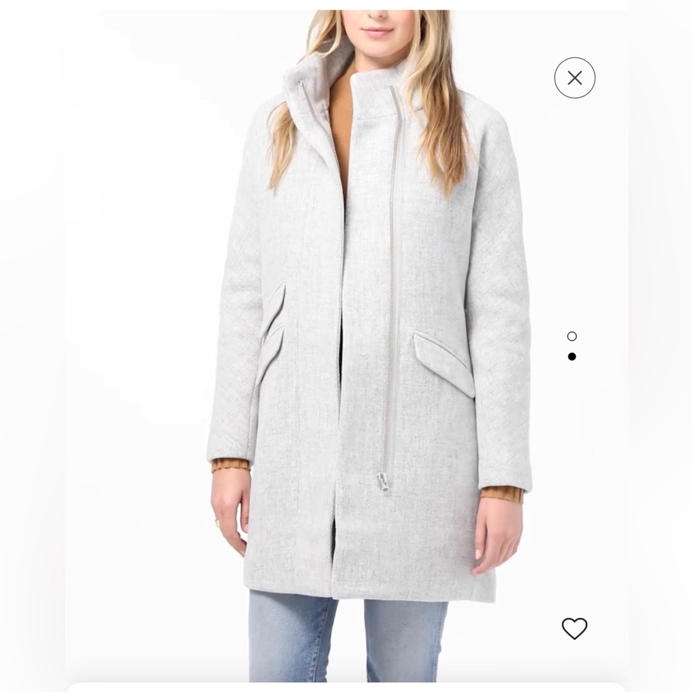 Cocoon coat in Italian stadium-cloth wool blend
